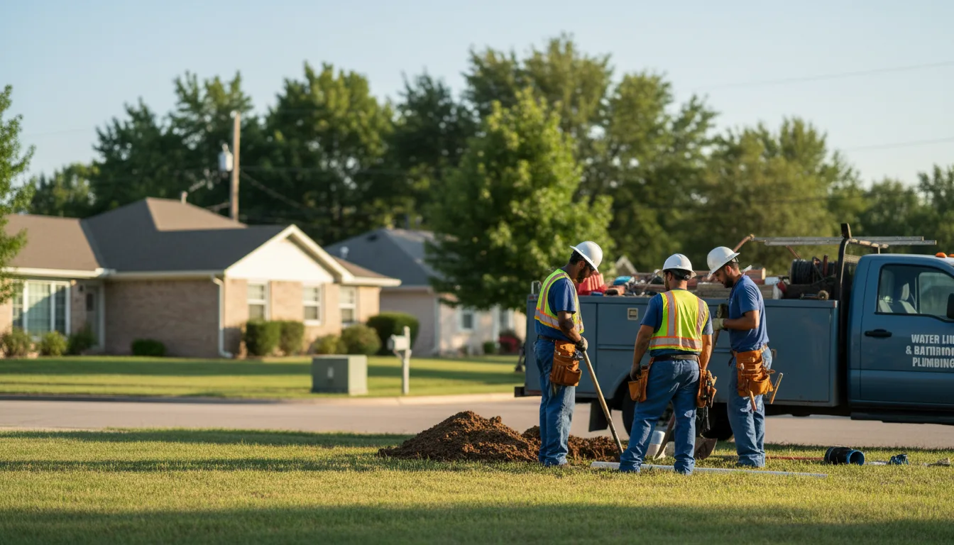 Residential water line and bathroom plumbing service in Galva, IA